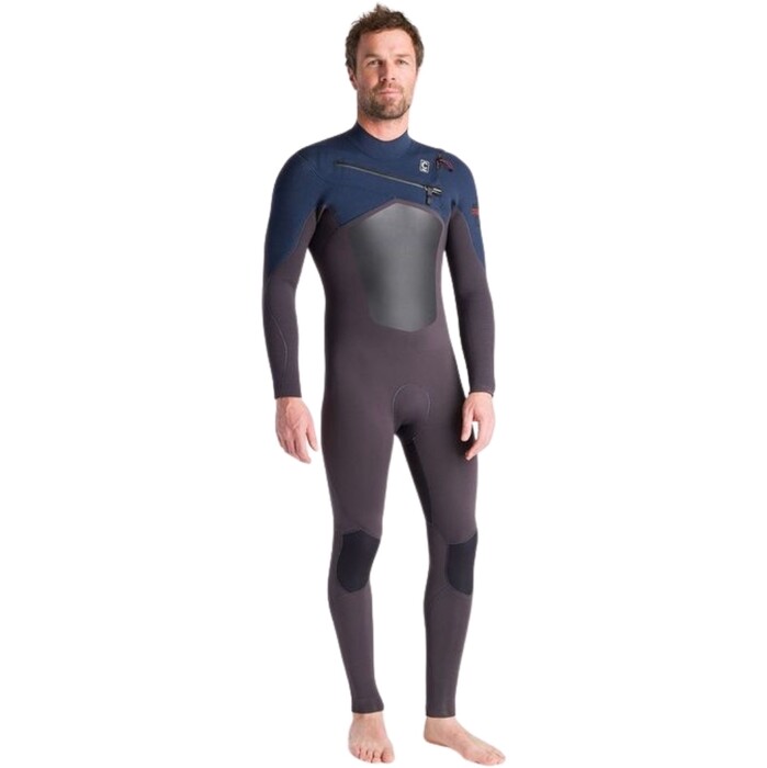 2024 C-Skins Mens NuWave ReWired 5/4mm Chest Zip Wetsuit C-NRW54MCZ - Meteor / Meteor x / Bluestone x